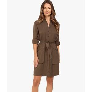 ATM Anthony Thomas Melillo Belted Shirt Dress Large